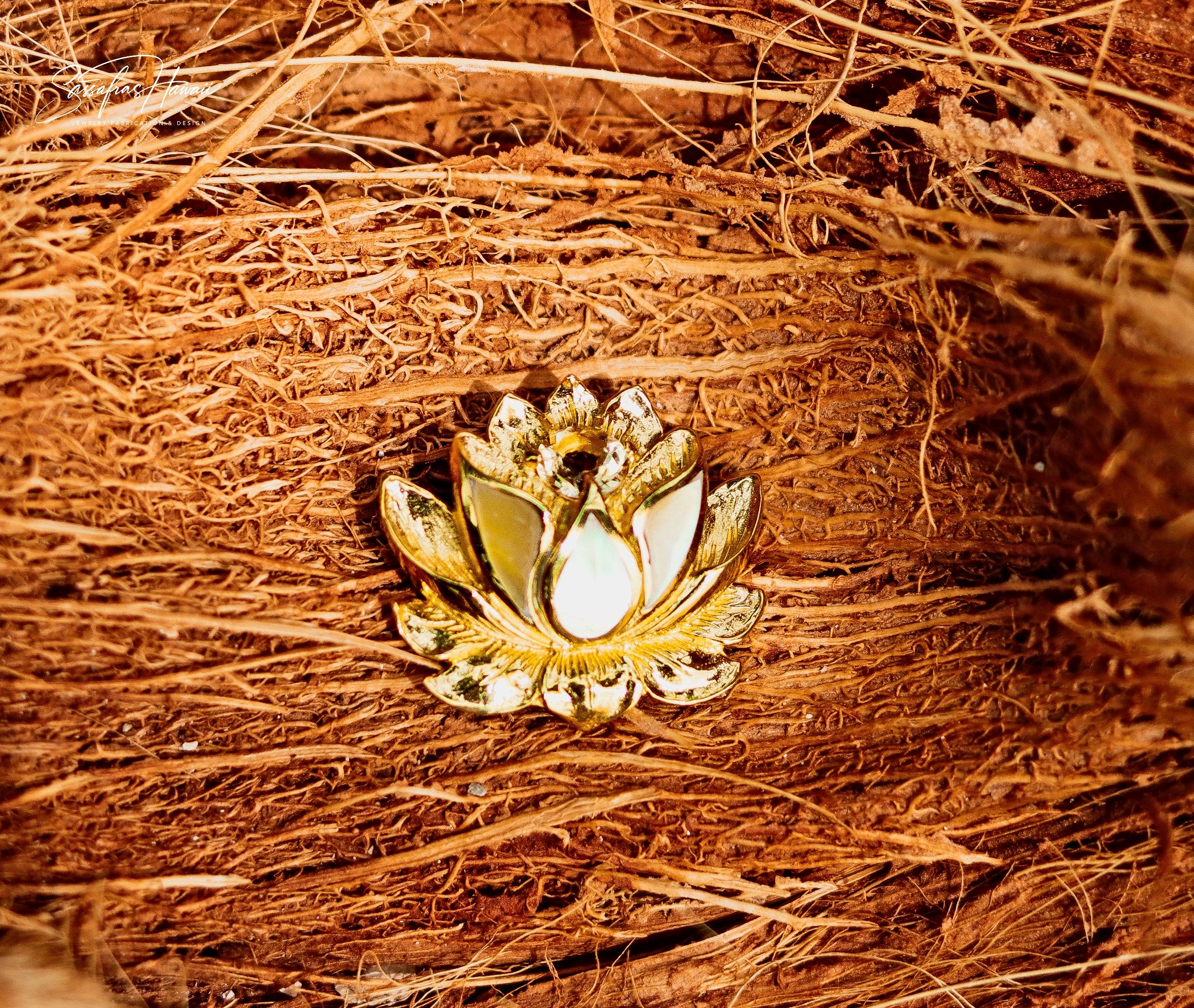 Golden Lotus Pendant