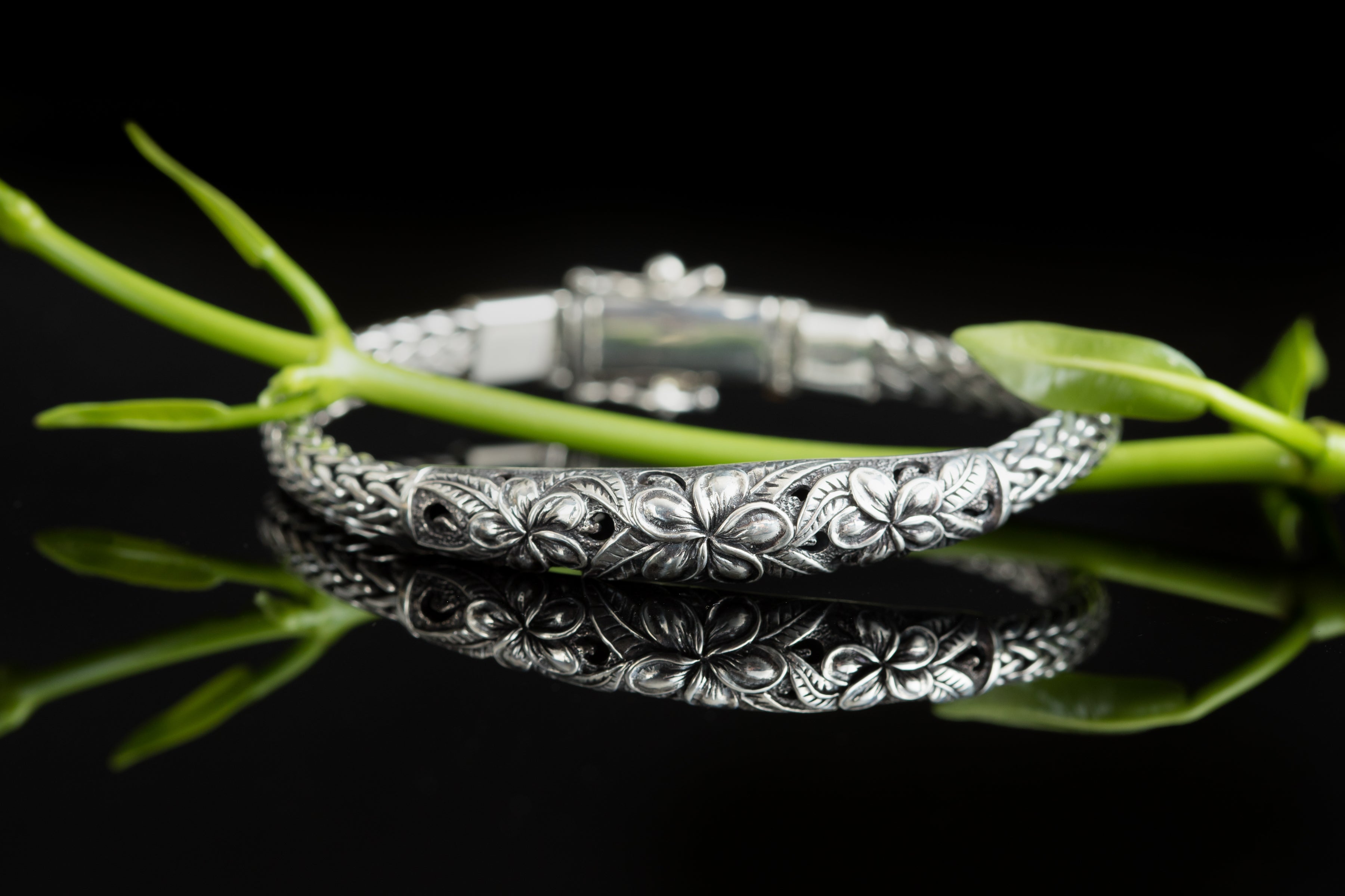 Triple Plumeria Bracelet