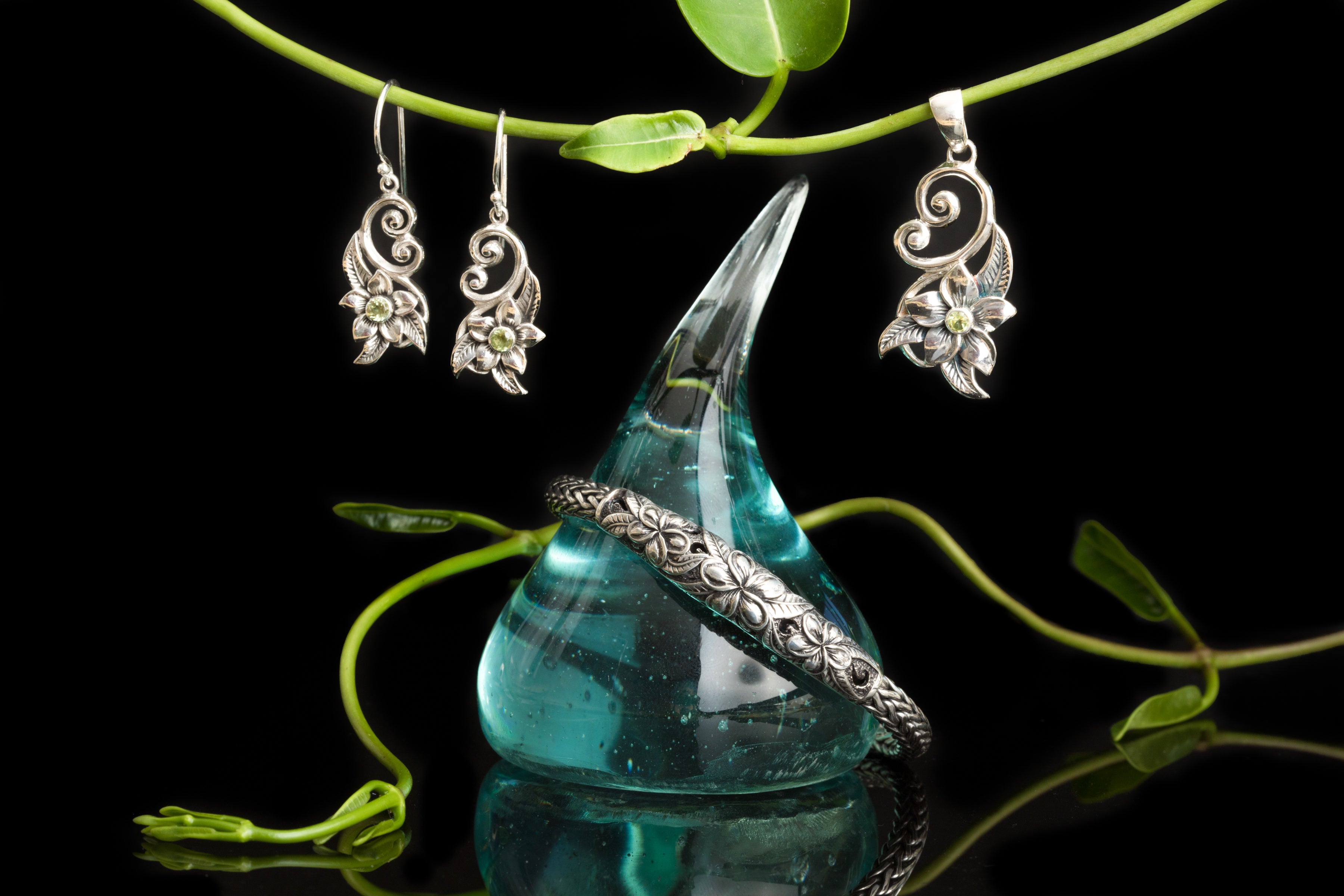 Triple Plumeria Bracelet