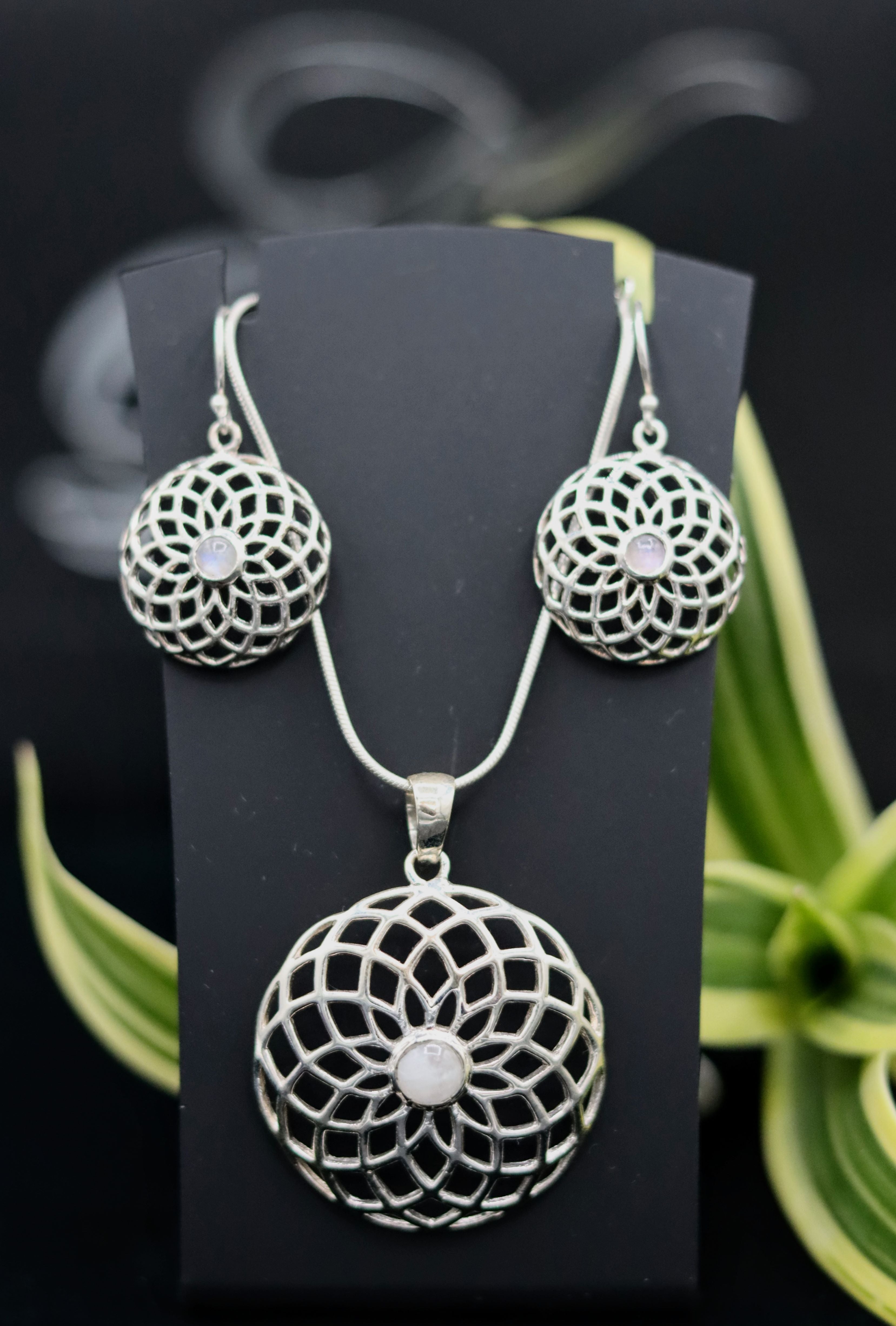 Flower Of Life With Moonstone