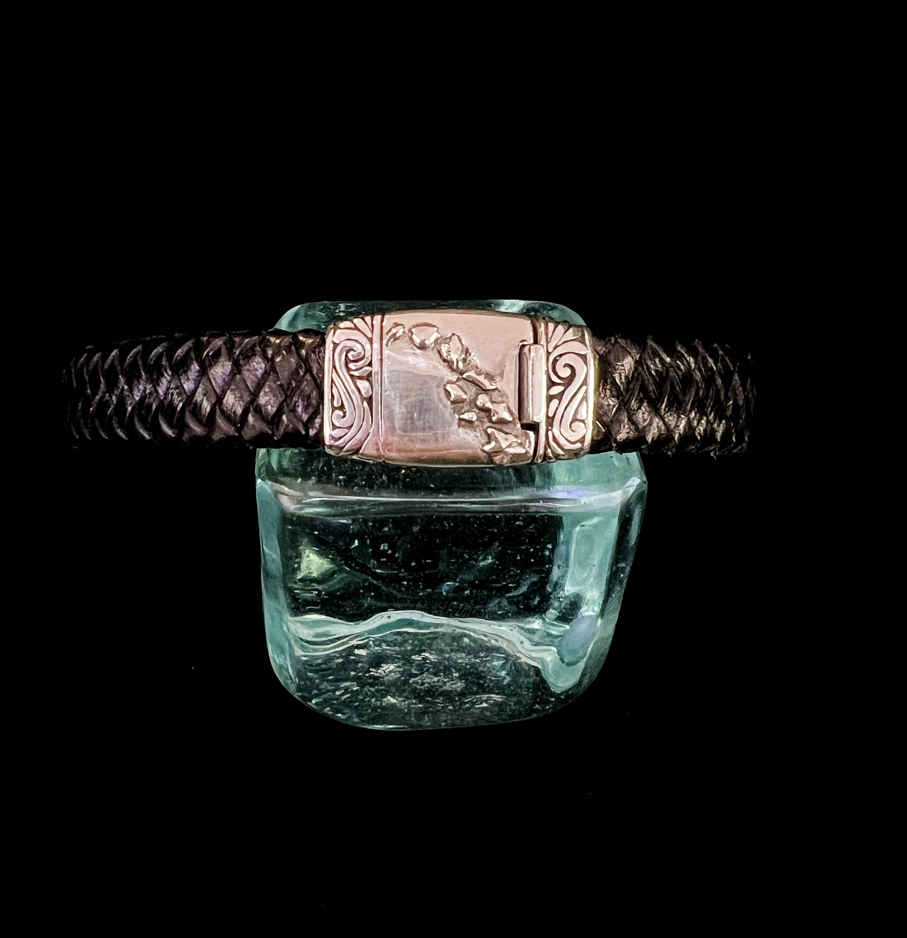 Silver clasp leather bracelets ON SALE 50%