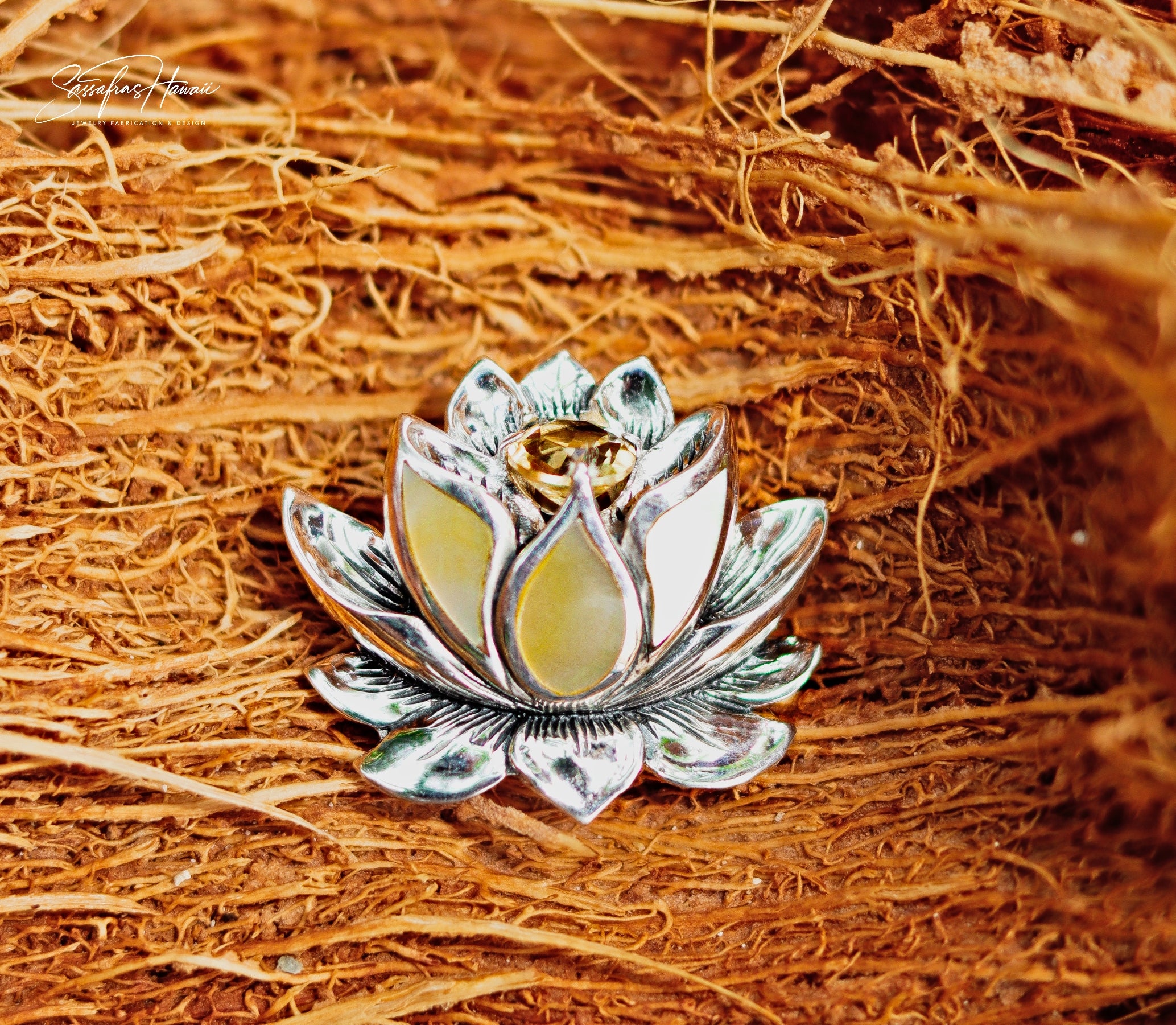 Golden Lotus Pendant